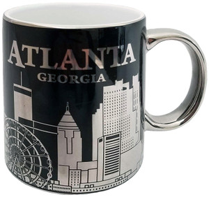 Atlanta Skyline 11oz Cup Black/Silver with White Inside Atlanta Skyline 11oz Cup Black/Silver with White Inside
