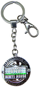 White House Spinning Keyring - Toy Washington DC Souvenir White House Spinning Keyring - Toy Washington DC Souvenir