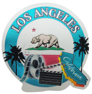 California Flag Movie Los Angeles Foil Magnet