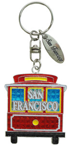 San Francisco Magic Glitter Train Keyring San Francisco Magic Glitter Train Keyring