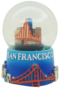 San Francisco 65mm Waterball Blue - Vibrant Souvenir Collectible