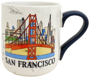 Marble 15oz San Francisco Mug with Color Line Detail