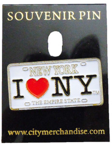 White Lapel Pin License Plate ILNY White Lapel Pin License Plate ILNY