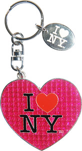 Sparkling Pink Heart Keyring with Magic Glitter - ILNY Sparkling Pink Heart Keyring with Magic Glitter - ILNY