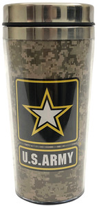 Khaki US Army Travel Mug