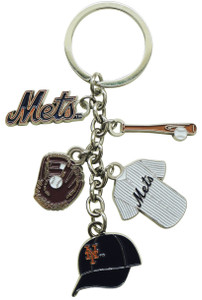 Mets 5-Dangle Keychain with Hat Mets 5-Dangle Keychain with Hat
