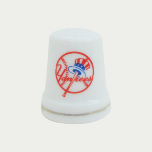 Thimble with Yankees logo in the middle Thimble with Yankees logo in the middle