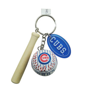 Cubs Baseball with Bat Keychain Cubs Baseball with Bat Keychain