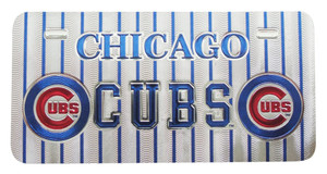 Cubs Striped License Plate Magnet Cubs Striped License Plate Magnet