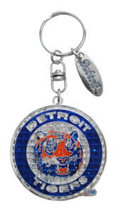 Detroit Tigers Circle Logo Magic Glitter Keychain