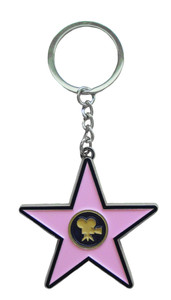 Purple Hollywood Star Keychain