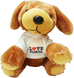 Florida Plush Brown Puppy with Shirt Florida Plush Brown Puppy with Shirt