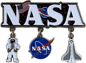 NASA Dangle Magnet with Shuttle and NASA Meatball NASA Dangle Magnet with Shuttle and NASA Meatball
