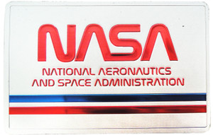 NASA White License Plate Foil Magnet NASA White License Plate Foil Magnet