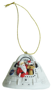 NASA Santa On Spaceship Poly Ornament NASA Santa On Spaceship Poly Ornament