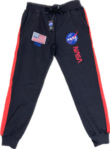 NASA Black Striped Sweatpants