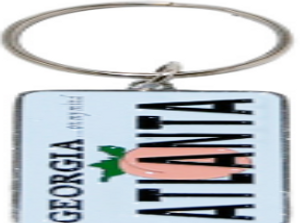 Atlanta Keyring License Plate Atlanta Keyring License Plate