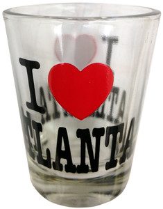 Atlanta Shotglass White Clear Atlanta Shotglass White Clear
