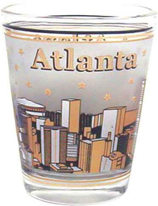 Atlanta Black & Gold Skyline Shot Glass Atlanta Black & Gold Skyline Shot Glass