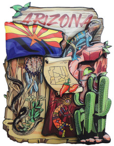 Arizona Wooden Magnet