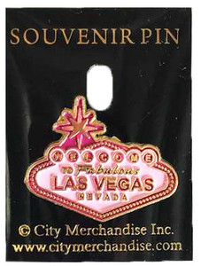Las Vegas Pink Welcome Lapel Pin Las Vegas Pink Welcome Lapel Pin