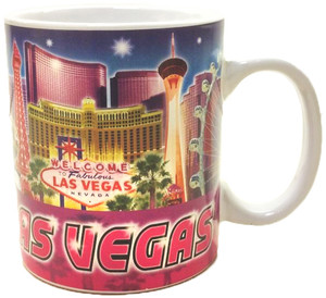 Las Vegas 11Oz Cup Blue & Purple Collage Las Vegas 11Oz Cup Blue & Purple Collage
