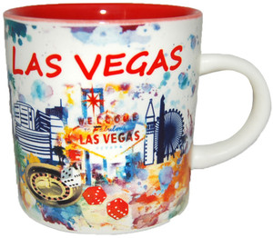 WATERCOLOR Las Vegas Mini Cup - White with Red Interior WATERCOLOR Las Vegas Mini Cup - White with Red Interior