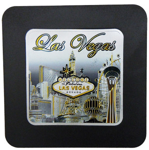 Las Vegas Gold and Black Coasters 6-Pack - Elegant Houseware Las Vegas Gold and Black Coasters 6-Pack - Elegant Houseware