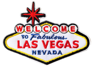 Las Vegas Welcome Sign Patch White With Red Las Vegas Welcome Sign Patch White With Red