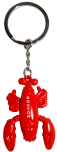 Boston Red Toy Lobster Keyring with Moving Parts