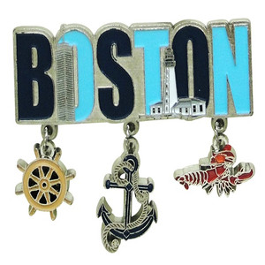 Boston Nautical Charm: Dangle Magnet Set with Lobster, Anchor, and Wheel Designs Boston Nautical Charm: Dangle Magnet Set with Lobster, Anchor, and Wheel Designs