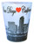 San Diego Skyline Shot Glass with Red Heart Accent San Diego Skyline Shot Glass with Red Heart Accent