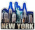 NY Skyline Foil Magnet with Stunning Details
