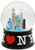NY-2060 Black 65mm Snow Globe with Intricate Details - SNOWGLOB