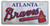 Atlanta Braves White Foil License Plate Magnets Atlanta Braves White Foil License Plate Magnets