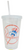Yankees see through tumbler with Yankees logo in the middle in red and white