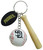 San Diego Padres Ball with Bat Keychain