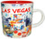 WATERCOLOR Las Vegas Mini Cup - White with Red Interior