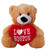 Toy Boston Bear Plush in beige with red heart – perfect for cuddling, gifting, or décor.