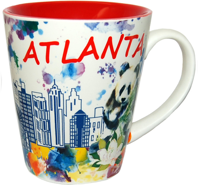 Atlanta 16oz Watercolor Cup with Red Interior