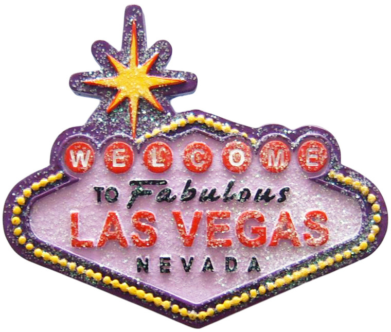 LV Magnetic Glitter Purple Welcome Sign with Multi-Color Features