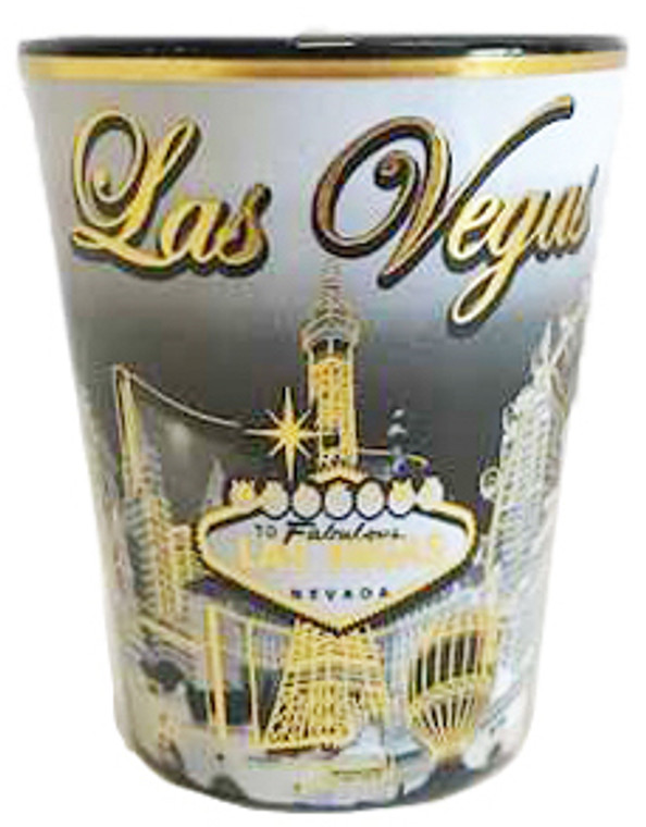 Las Vegas Mini Ceramic Cup - Elegant Black & Gold Finish