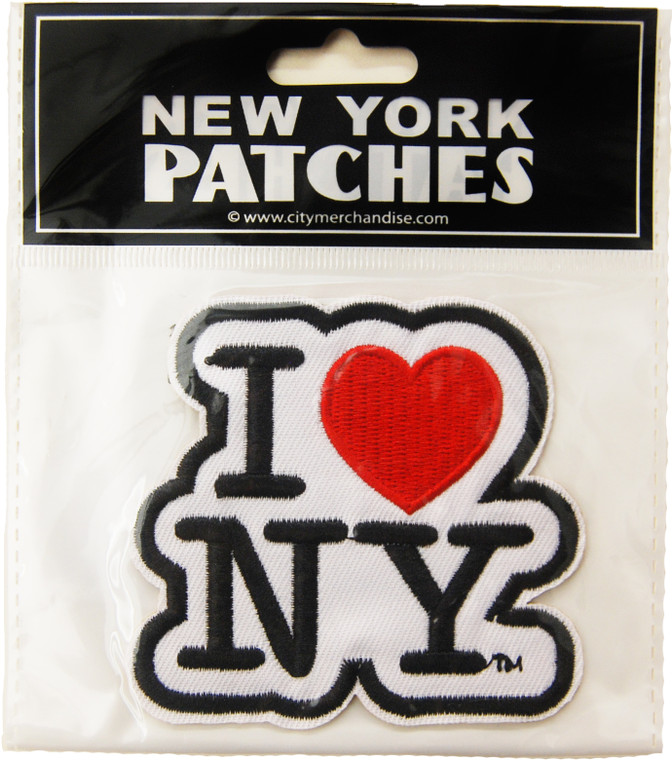 ILNY White Shaped Patch - Iron-On and Sew-On