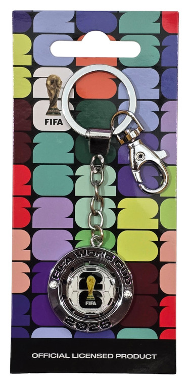 FIFA WORLD CUP 2026 SPINNING KEYRING BLACK LOGO