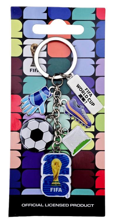 FIFA WORLD CUP 2026 DANGLE KEYRING BLUE LOGO