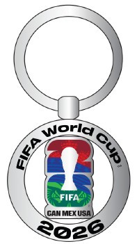 FIFA WORLD CUP 2026 CUTOUT KEYRING COLORFUL LOGO