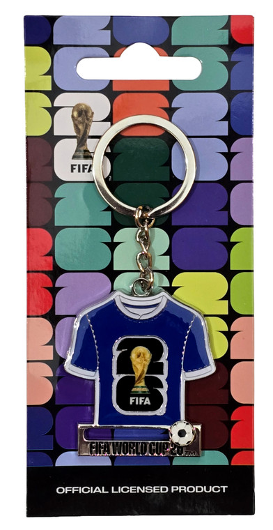 FIFA WORLD CUP 2026 SLIDING KEYRING NAVY BLUE T-SHIRT