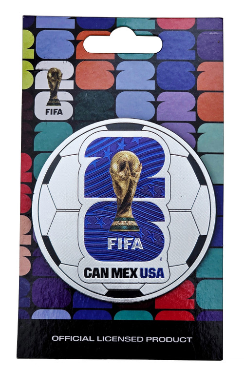 FIFA WORLD CUP 2026 FOIL MAGNET SOCCER BALL BLUE LOGO