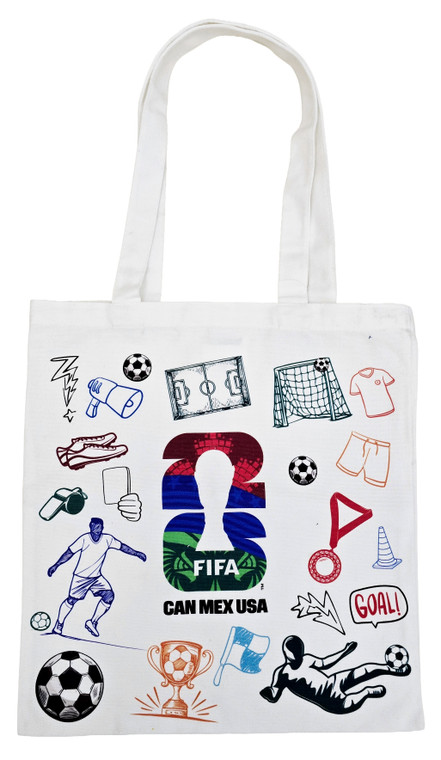 FIFA WORLD CUP 2026 COLORED LOGO COTTON CANVAS TOTE