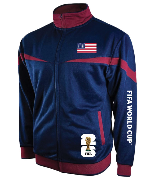 FIFA WORLD CUP 2026 MEN JACKET DARK BLUE/RED